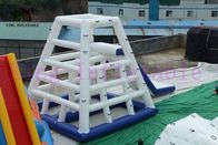 आउटडोर 0.9mm पीवीसी तिरपाल विशालकाय Inflatable पानी खिलौना कस्टम रंग फ्लोटिंग स्लाइड