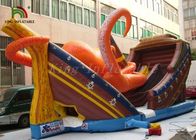 वयस्कों / बच्चों के लिए पीवीसी तिरपाल वाणिज्यिक Inflatable सूखी स्लाइड अग्निरोधी स्लाइड