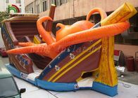 वयस्कों / बच्चों के लिए पीवीसी तिरपाल वाणिज्यिक Inflatable सूखी स्लाइड अग्निरोधी स्लाइड