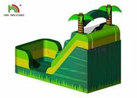 ग्रीन मनोरंजन पार्क वाणिज्यिक ग्रेड Inflatable वयस्क सूखी स्लाइड कस्टम लोगो