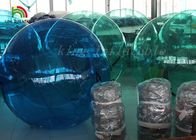 पीवीसी / PTU द्वारा हरे या नीले पारदर्शी पानी के चलने की गेंद, Inflatable पानी की गेंद