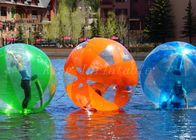 टिकाऊ 1.0 मिमी पीवीसी Inflatable पानी की गेंद बड़े पारदर्शी बहुरंगी स्ट्रिप्स