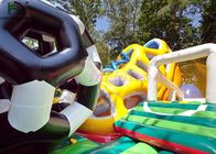एलईडी स्कोरबोर्ड के साथ बहुरंगी Inflatable मनोरंजन पार्क फुटबॉल कॉम्बो खेल का मैदान