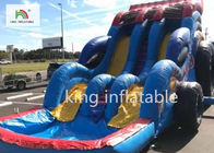 मनोरंजन पार्क खेल के मैदान के लिए कार स्टाइल Inflatable उछाल सूखी स्लाइड