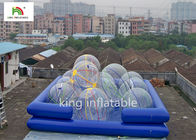 वयस्कों के लिए वाणिज्यिक ब्लू Inflatable स्विमिंग पूल 1.3 मीटर उच्च किराया