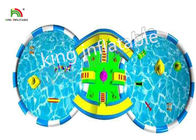 आउटडोर के लिए स्लाइड दो स्विमिंग पूल के साथ विशाल Inflatable भूमि जल पार्क