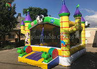 बच्चों के लिए पीला आउटडोर खेल का मैदान Inflatable इनडोर उछालभरी महल कूदते कॉम्बो