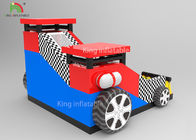 पूल के साथ 10x9x6.5 एम Inflatable कूदते महल बच्चा रेसिंग कार ड्राई स्लाइड