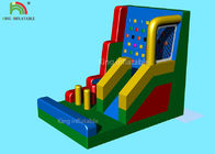 रंगीन Inflatable खेल खेल / उड़ा ऊपर दीवार पर चढ़ने के बच्चों को स्लाइड फुटबॉल डार्ट्स 8 * 5 एम