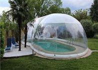 वाणिज्यिक Inflatable पारदर्शी 8 मीटर स्विमिंग पूल गुंबद कवर तम्बू