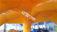 पीवीसी गर्म हवा सील Inflatable स्पाइडर तम्बू / Airtight फ्रेम पोस्ट पीला घटना तम्बू