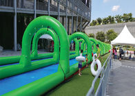 बच्चों के वयस्कों के लिए पूल के साथ शहर के अग्निरोधक Inflatable पर्ची एन स्लाइड लंबी पानी
