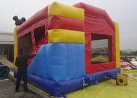 0.55 मिमी पीवीसी तिरपाल कैसल स्लाइड और बाधा के साथ Inflatable मिकी उछाल हाउस