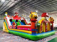 Silde पीवीसी तिरपाल के साथ बच्चों के Inflatable उछाल हाउस अजीब महल