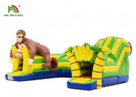 घटनाओं के लिए 21ft आउटडोर पीवीसी बंदर थीम Inflatable बाधा कोर्स रेंटल