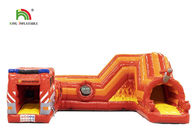 बच्चों के लिए पीवीसी 0.55 मिमी 21 फीट रेड फायर ट्रक Inflatable बाधा कोर्स