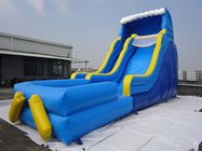 बच्चों के लिए पूल / वाणिज्यिक पानी पार्क के साथ विशाल आउटडोर पीला Inflatable पानी स्लाइड