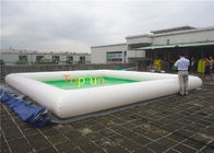 हल्का हरा / सफेद रंग 7 x 7 मीटर इन्फ्लेटेबल वाटर पूल, inflatable स्विमिंग पूल 0.65