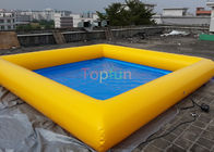 0.9 Mm PVC 8 ​​X 8 M स्क्वायर इन्फ्लेटेबल वॉटर पूल, परिवार के लिए स्विमिंग पूल