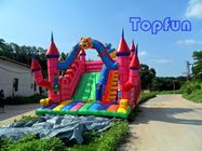 रंगीन कलाकृति के साथ बच्चों के लिए पीवीसी तिरपाल प्यारा Inflatable कूद महल