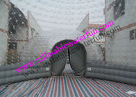 दो 8 मीटर संयुक्त Inflatable बुलबुला तम्बू, घटना स्पष्ट ग्रे पीवीसी डोम तम्बू