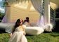 0.4mm PVC / Oxford Fabric White Inflatable Wedding Tent / Inflatable Outdoor Tent With CE Blower