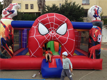 Commercial Outdoor Children Spiderman Inflatable Amusement Park For Jumping Fun