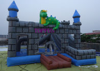 सिलाई पूर्ण मुद्रण पीवीसी तिरपाल Inflatable कूदते महल जुरासिक पार्क