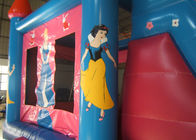 बच्चों के लिए गुलाबी राजकुमारी पीवीसी तिरपाल Inflatable कूद महल स्लाइड