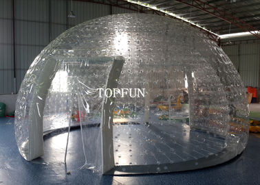 स्पष्ट पीवीसी डबल परतें Inflatable बुलबुला तम्बू 8 मीटर व्यास प्रदर्शनी