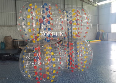 मज़बूत 0.8 मिमी Inflatable बम्पर बॉल के साथ रंगीन डी रिंग्स वेल्डिंग मजबूत
