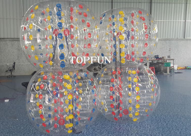 मज़बूत 0.8 मिमी Inflatable बम्पर बॉल के साथ रंगीन डी रिंग्स वेल्डिंग मजबूत