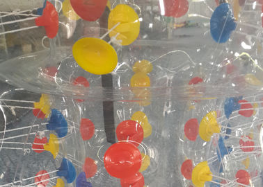 मज़बूत 0.8 मिमी Inflatable बम्पर बॉल के साथ रंगीन डी रिंग्स वेल्डिंग मजबूत