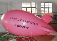 Large Pink Inflatable Balloons Airship Model For Advertising Event / Airship Balloon Flying