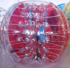 बच्चों के लिए लाल और स्पष्ट 0.8 मिमी पीवीसी मानव बम्पर गेंद Inflatable गेंद