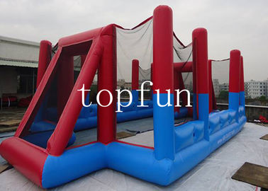 लाल Inflatable खेल खेल, पीवीसी तिरपाल Inflatable फुटबॉल मैदान