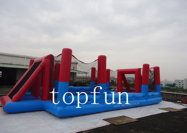 लाल Inflatable खेल खेल, पीवीसी तिरपाल Inflatable फुटबॉल मैदान