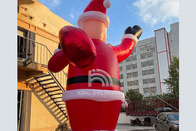 Giant Inflatable Santa Claus With A Gift Bag Christmas Decorations Outdoor