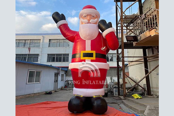 एक उपहार बैग क्रिसमस सजावट आउटडोर के साथ विशाल Inflatable सांता क्लॉस