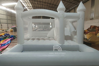 King Inflatable White Bounce Castle Slide Ball Pit Combo Jumper Bouncy House Wedding Party Decorations Jumping Bed