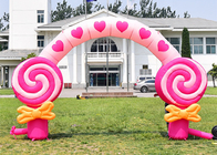 महोत्सव के लिए गुलाबी बच्चों के जन्मदिन की पार्टी सजावट Inflatable कैंडी फ्लॉस आर्क
