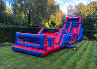 Inflatable Boot Camp Obstacle Courses Blue & Red Customized Commercial Activities Game