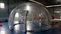 पार्टी / प्रदर्शनी के लिए पीवीसी कॉम्बो पारदर्शी Inflatable डोम तम्बू 8 मीटर व्यास