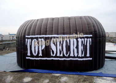 काले विज्ञापन Inflatable खुले तम्बू फोटो बूथ लोगो व्यापार शो के लिए मुद्रण