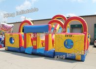 पार्क के लिए स्लाइड और चढ़ाई के साथ रंगीन 14 * 10 मीटर की Inflatable खेल खेल