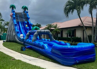 Large Inflatable Water Slides Blue Outdoor Commercial Grade Inflatable Water Slide