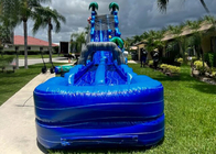 Large Inflatable Water Slides Blue Outdoor Commercial Grade Inflatable Water Slide
