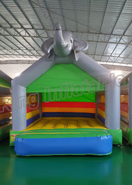 हाथी ग्रे Inflatable उछालभरी महल आकार 4 * 4 मी के साथ बच्चों के लिए मजेदार