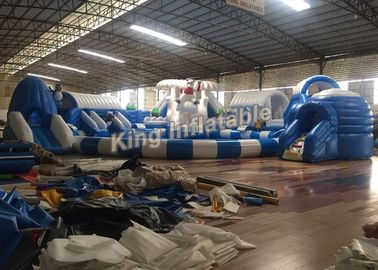 बच्चों / वयस्कों के लिए अनुकूलित सफेद मजेदार बड़े Inflatable पानी पार्क उपकरण