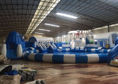 बच्चों / वयस्कों के लिए अनुकूलित सफेद मजेदार बड़े Inflatable पानी पार्क उपकरण